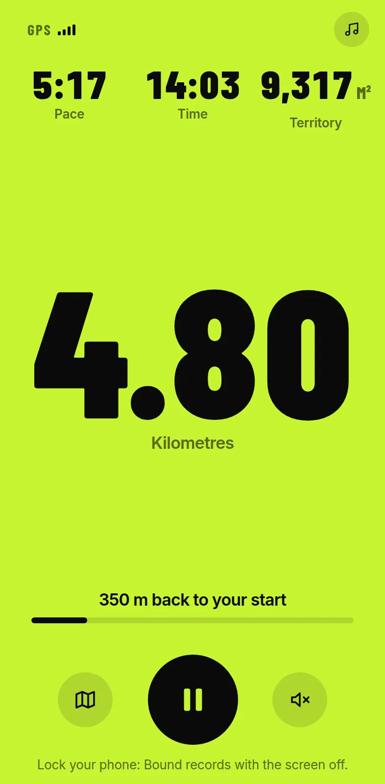 Run: Lock your phone and run